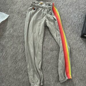 Grey aviator nation sweatpants
